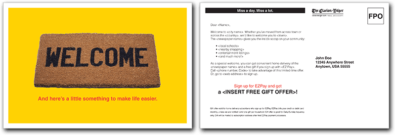 Gannett Promotional Mailers